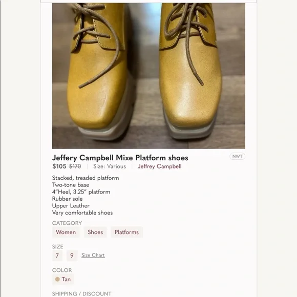 Jeffrey Campbell Tan Platform Shoes - Picture 13 of 14